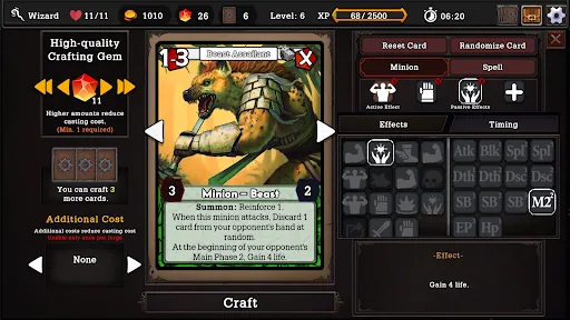 Card Artisan мод меню скриншот 3